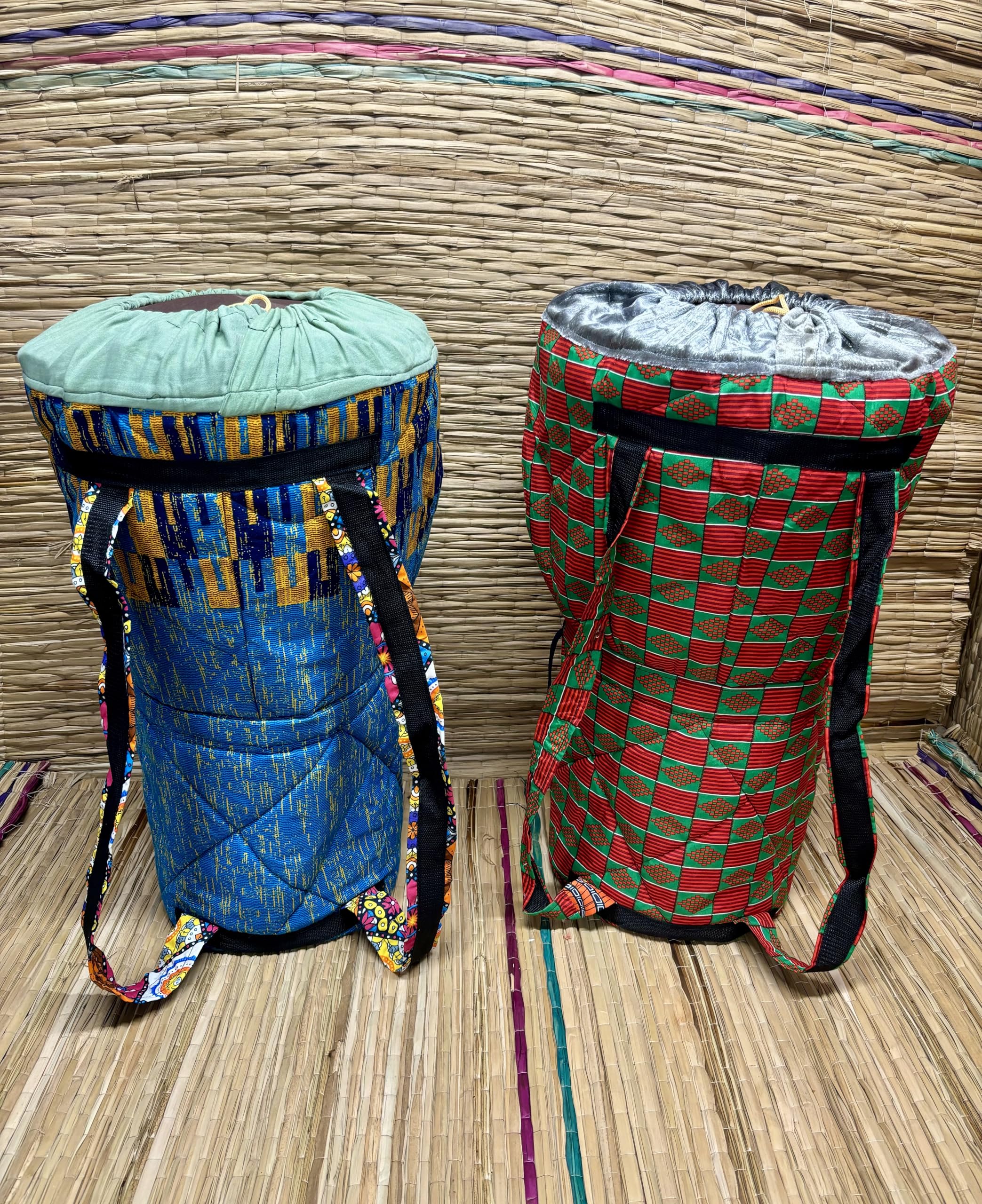AMI 14-Inch Handmade Djembe Drum Bag With Beautiful West-African